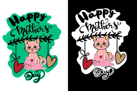 Cat Mom and Baby: A Heartwarming Mother's Day Design
