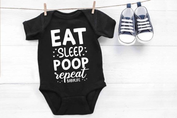 Eat Sleep Poop Repeat: A Fun Baby SVG Design