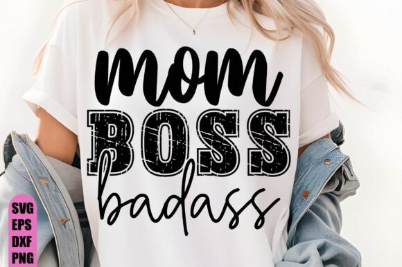 Mom Boss Badass: A Bold Embroidery Design