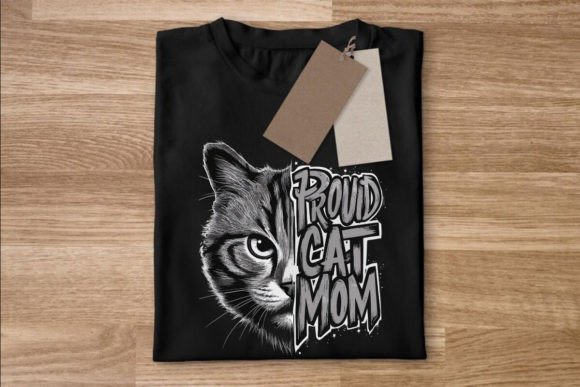 Proud Cat Mom: A Charming Embroidery Design