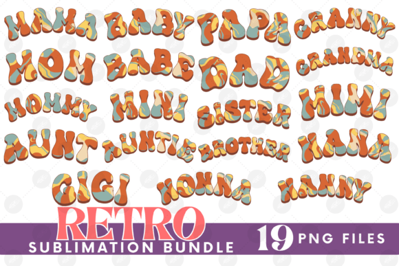 Retro Family Bundle Mama Mom Mini Mother