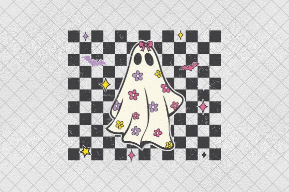 Review: Checkered Halloween Daisy Ghost Png Bow