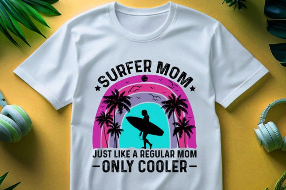 Surfer Mom: A Cool, Relaxed Embroidery Design