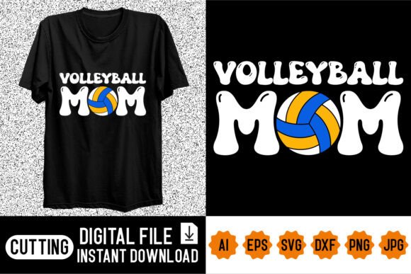 Volleyball Mom Shirt Design: A Charming Embroidery Choice